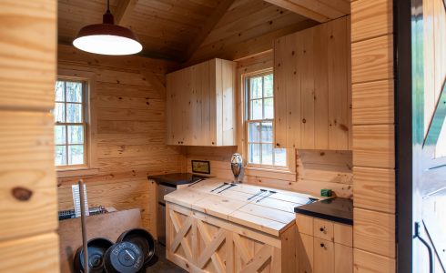 Post and Beam Barn Feed Room