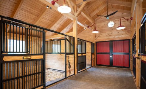 Post and Beam Horse Barn Stall