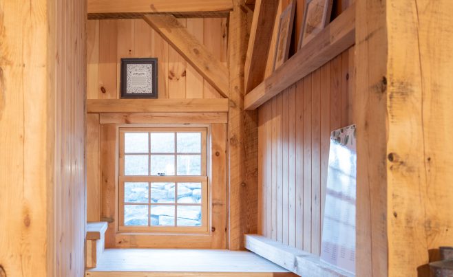 Post and Beam Cottage Stairway