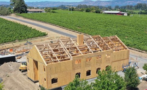Timber Frame Barn Under Construction
