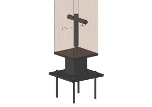 Post base with stand off and timber linx AB connector