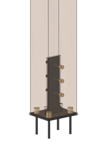 Timber post base with steel knife plate